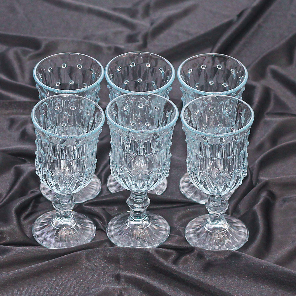 Toyo Nasic Shine Quartz Goblet Wine Glass Set of 6pcs Shaheen's